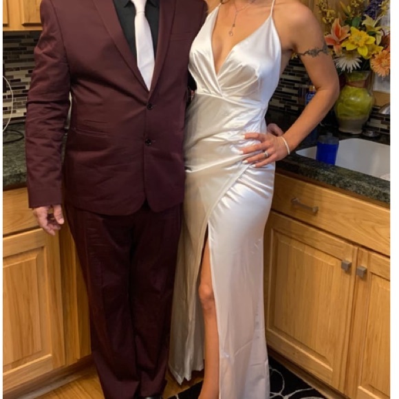 Lulus Ever Enchanted White Satin Maxi Dress - Picture 5 of 6